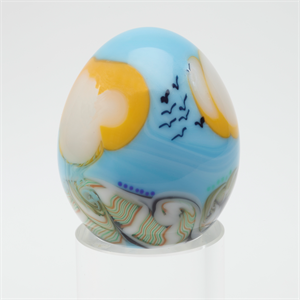 Image of Landscape Egg with Yellow Clouds (249-79)